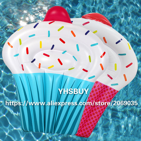 Pink Blue Giant Inflatable Cake Pool Float 2017 New Swimming Ring For Adults Children Water Chairs Holiday Fun Party Toy Piscina