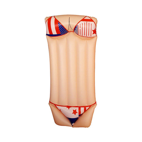 2017 New Design Sexy Bikini Inflatable Pool Float For Adults Summer Water Fun Toys Swimming Board Air Mattress Lounger Red Blue