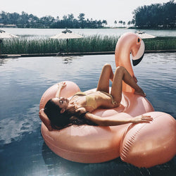 Inflatable Ginat Flamingo Ride-on Pool Floats Summer Swimming Party Adult Kid Floating Island Fun Water Toy 60 Inch 1.5m