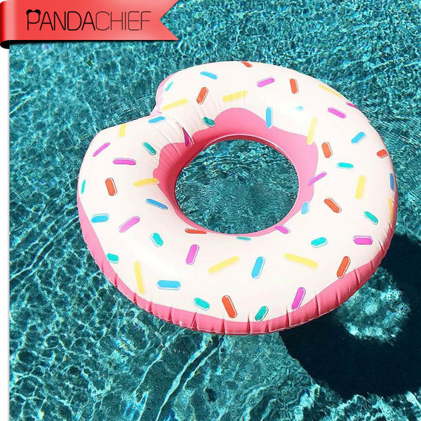 2017 New Sweet Dessert Inflatable Donut Swimming Ring Adult Swimming Circle Giant Pool Float Toy Beach Sea Summer Air Mattress